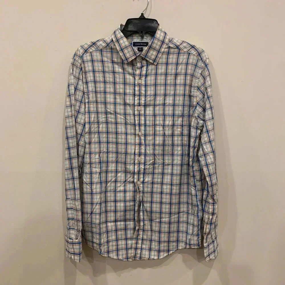 Mens Club Room Tech Woven Button Down NWT - B5